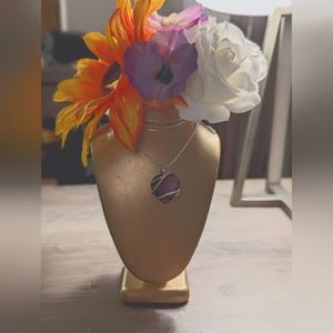 heartshaped amethyst pendant